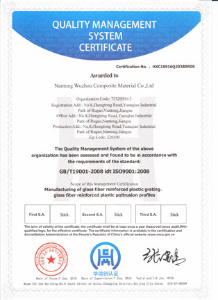 QUALITY MANAGEMENT SYSTEM CERTIFICATE