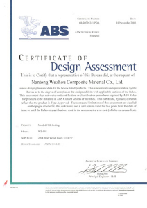 CERTIFICATE OF Design Assessment